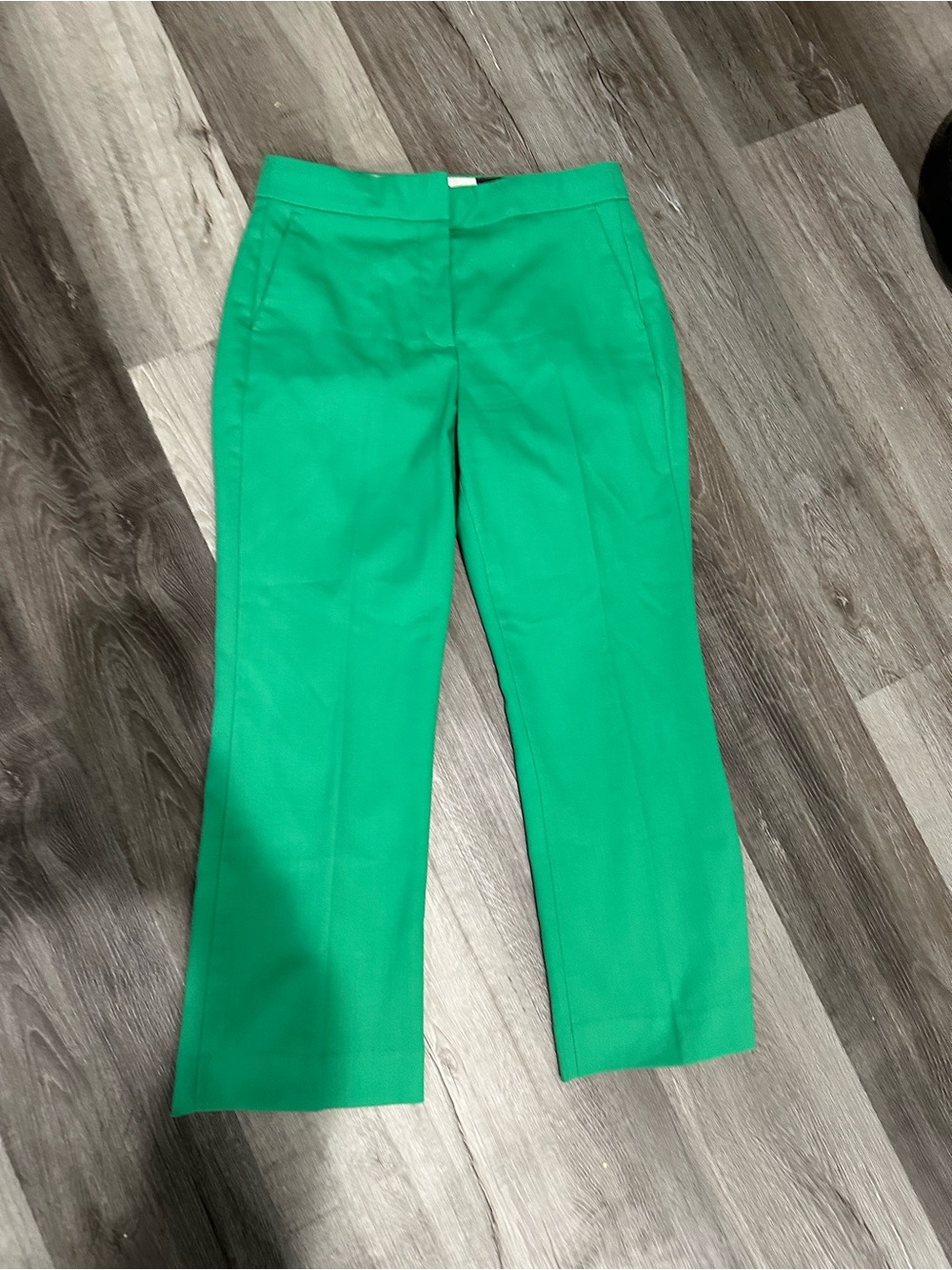 J.Crew Green Italian Wool Blend Tailored Straight Leg Pants Women’s Size 8 - Picture 2 of 10